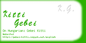 kitti gebei business card